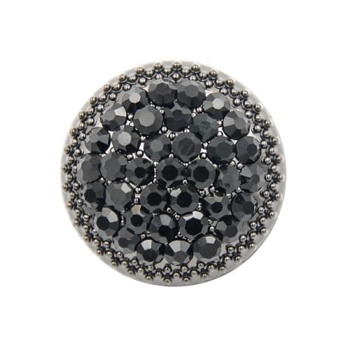 5pcs Round Metal Rhinestone Buttons - Luxury Fashion Decor for Clothing DIY Sewing Accessories
