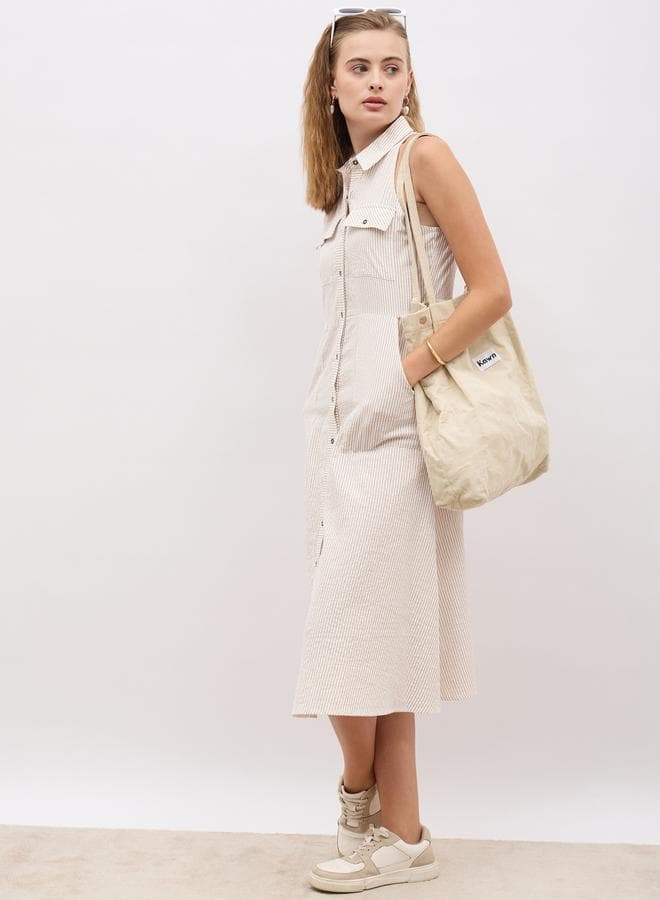 Striped Sleeveless Dress