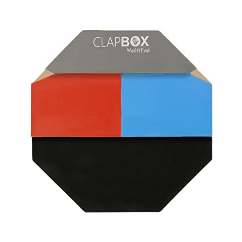 Clapbox Drum Practice Pad - Not Made in China - 12 inches (Practice Pad Only) - Most Popular Cajon Brand Online (Multi, 12)
