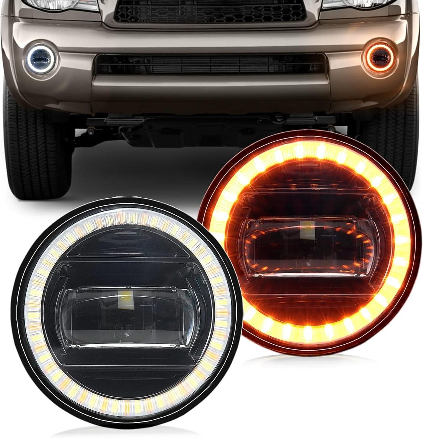 Lusgwufad Upgraded LED Fog Lights Assembly for Toyota Tacoma, Solara, Tundra, and Sequoia