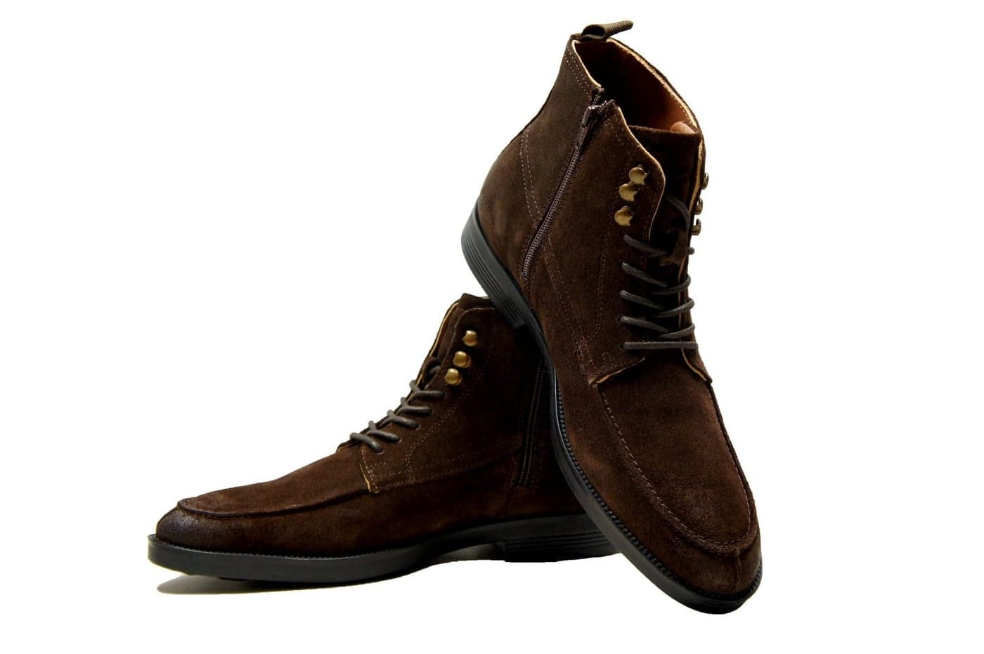 Hx London Leather Men Apron Laceup Ankle Boot