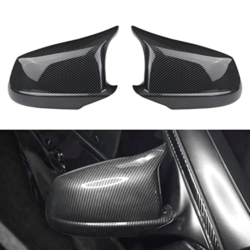 JDMON Compatible with Door Rearview Mirror Cover Cap BMW 5 Series F10 F11 F18 528i 530i 535i 550i 2011 2012 2013 Side Mirror Cover Cap Trim 2PCS Carbon Fiber