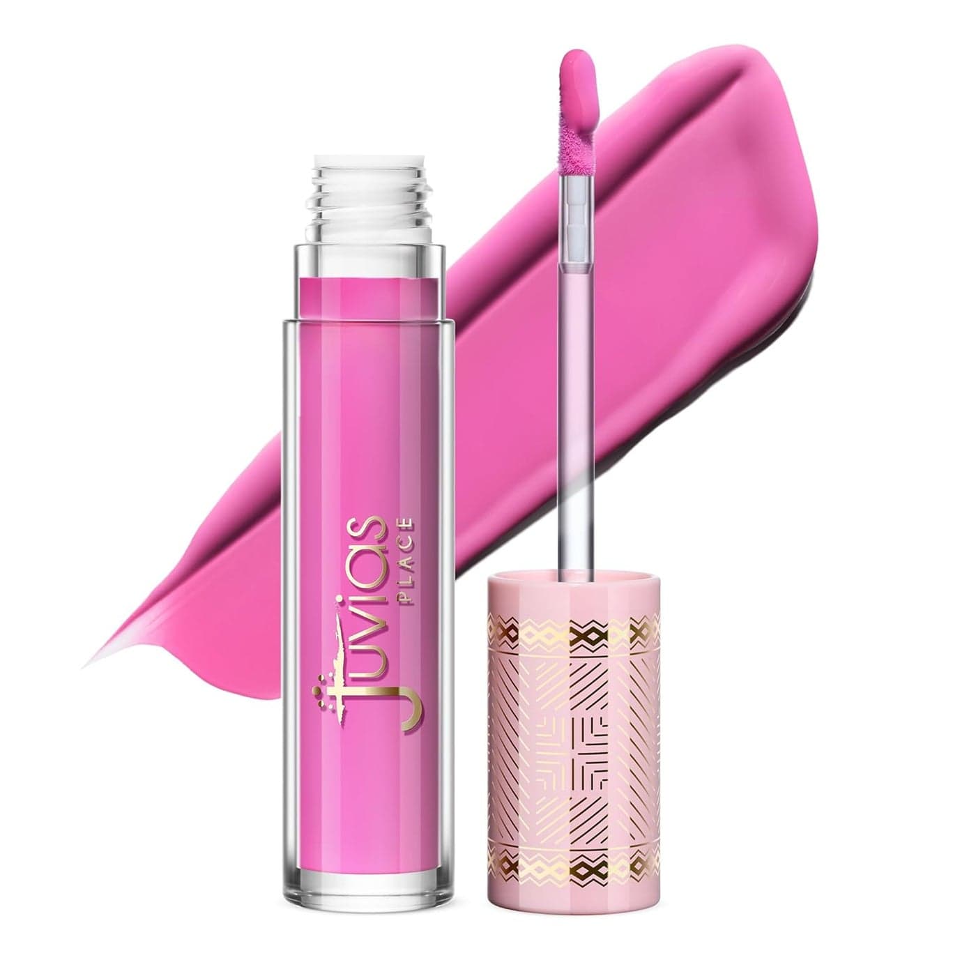 Juvias Place Pink Smoothie Gloss Tutti Fruitty Splash of Pink Mauve Tones Hydrating Cream Lip Gloss FullIntensity Pigments With Nourishing Cocoa Butter And Chia Oil