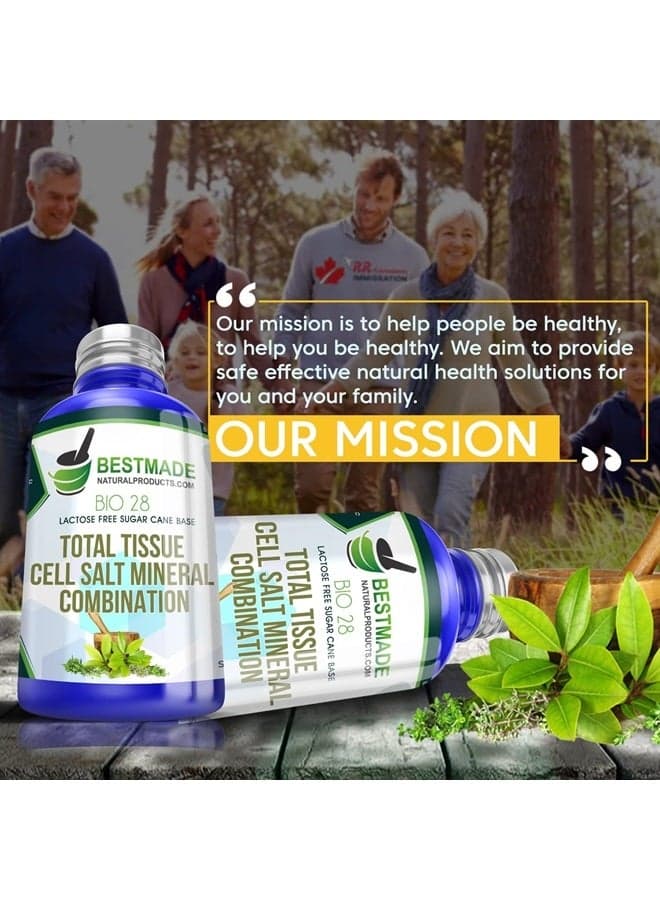 Total Tissue Cell Salt Mineral Combination Bio28 (Lactose Free) 300 pellets, Helps Your Body Absorb and Use Nutrients, Increases Energy Levels, Improves Sleep Patterns, Restores Health and Vitality