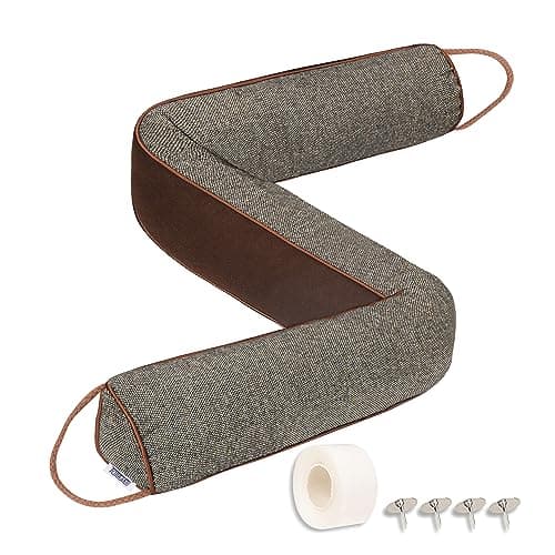 TORRAMI Under Door Draft Stoppers 36 Inch Heavy Triangle Stop Draft Block Cold AirWindBreeze Noise Blocker Door Sweeps Weather Stripping Bottom Seal Brown