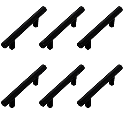 Atlantic Cabinet Pull Handle Black Coated, Total Length 8 inch, Hole-to-Hole 160 mm, Pack of 6