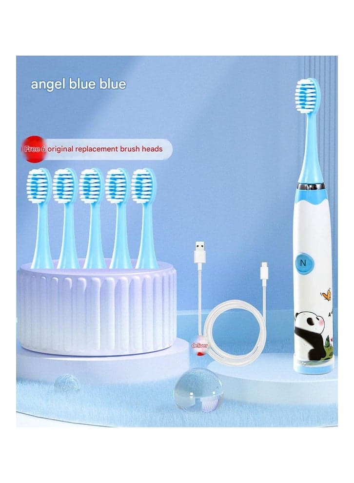 Fun & Gentle Children's Electric Toothbrush Pediatric Dentist-Approved for Kids Oral Care Blue Color