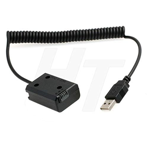 HangTon 5V USB to NPFW50 Dummy Battery for Sony ZVE10 A7 A7II A7S A7S2 A7R A7RII A6300 A6500 A6000 A5100 NEX Series Camera