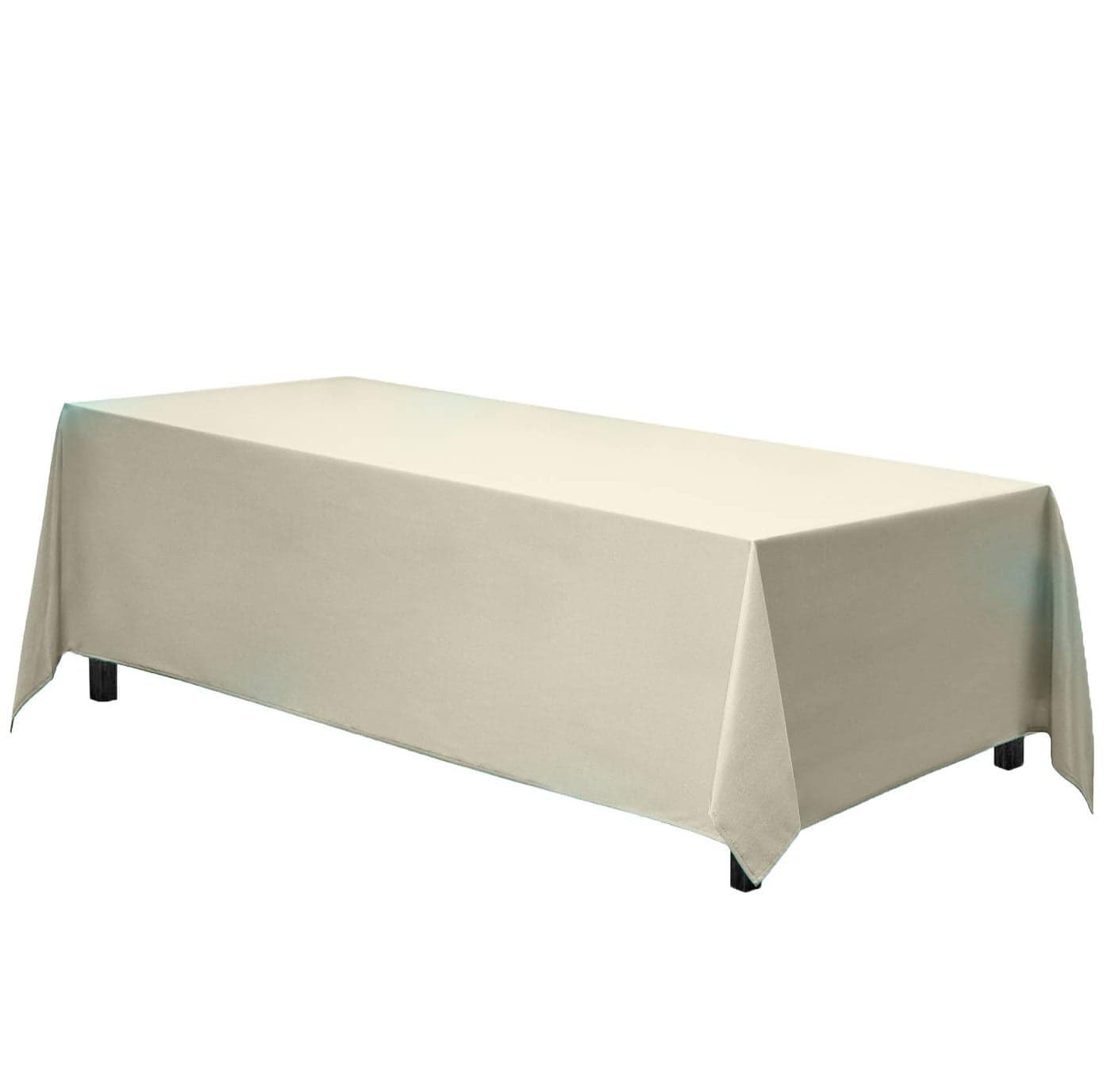 Gee Di Moda Rectangle Tablecloth - 70 x 120 Inch Ivory Table Cloth for 6 or 8 Foot Rectangle Table - Heavy Duty Washable Fabric - for Buffet Table, Holiday Party, Dinner, Wedding & Baby Shower