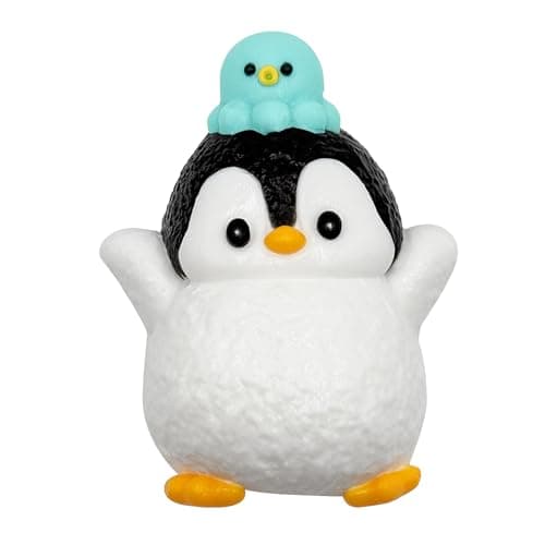 Taba Squishy Penguinfufu squishiesSilicone ToysStress Relieving Fur Ball OPP Packaging GiftsSquishy Fidget Toys for AnxietyRelaxationPerfect Desk Accessory for Adults Penguin
