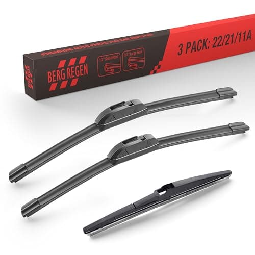 BERG REGEN 3 Wipers Windshield Wiper Blades Replacement for Jeep Grand cherokee 20212014 Premium AllSeason Automotive Original Equipment Wiper Blades Set 222111 Set of 3