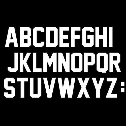 Fanbay 52 Pieces 4 Inch Iron On Letters A to Z Heat Transfer Letters Paper for Sport Jersyes T Shirts Team NameWhite