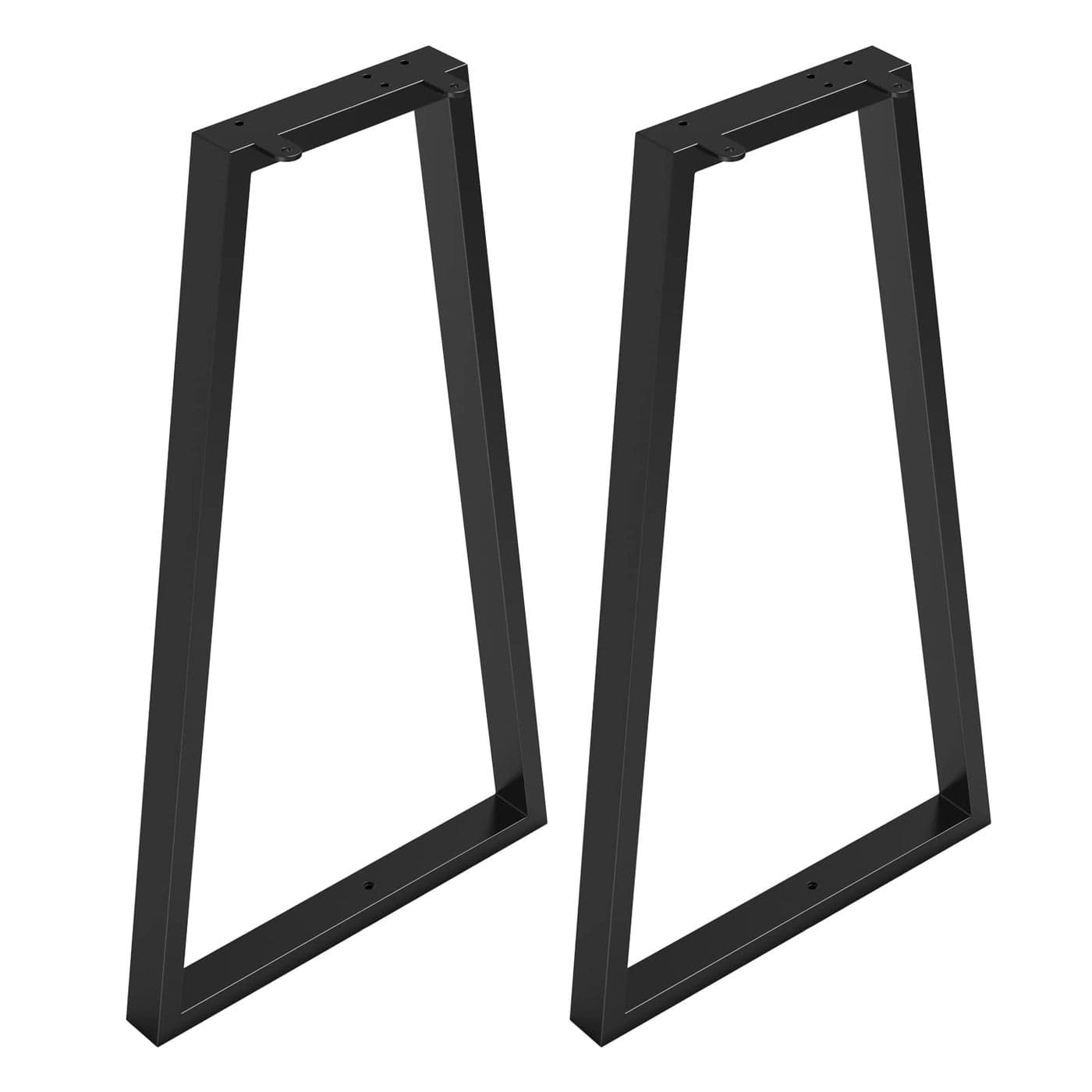 Signstek Metal Table Legs for Desk 28 Inch Trapezoid Heavy Duty Iron Tube Furniture Legs DIY StoolChairs Coffee Tables Bench SideEnd Table Black Set of 2