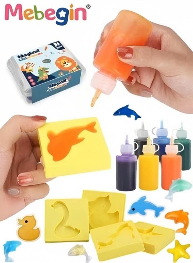 9 Pcs Water Squishy Toys,Squishy Animals For Party Favors Classroom Prize Fidget Toys Pack Diy Crystal Spirit Children's Handmade Toys
