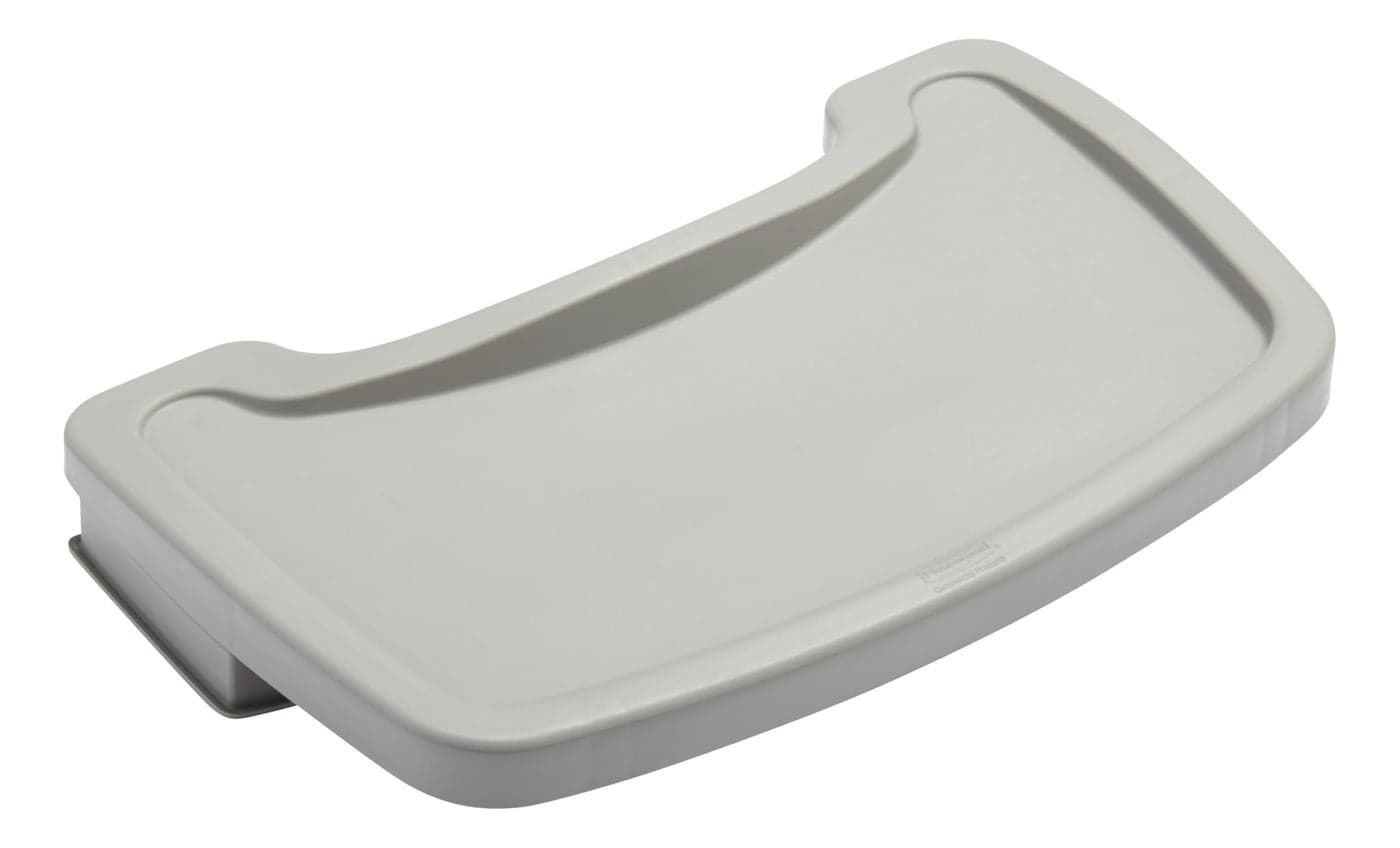 Rubbermaid Commercial Products High Chair Food Tray 195Inch Plastic Platinum Easy CleaningRinsing Removeable Tray for Portable Highchair ChildBabyToddler Food Table