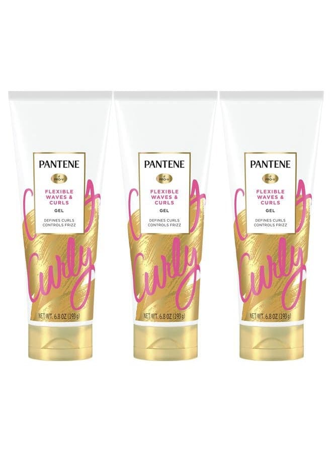 , Hair Gel, Flexible Wave, Pro-V, 6.8 fl oz, Triple Pack
