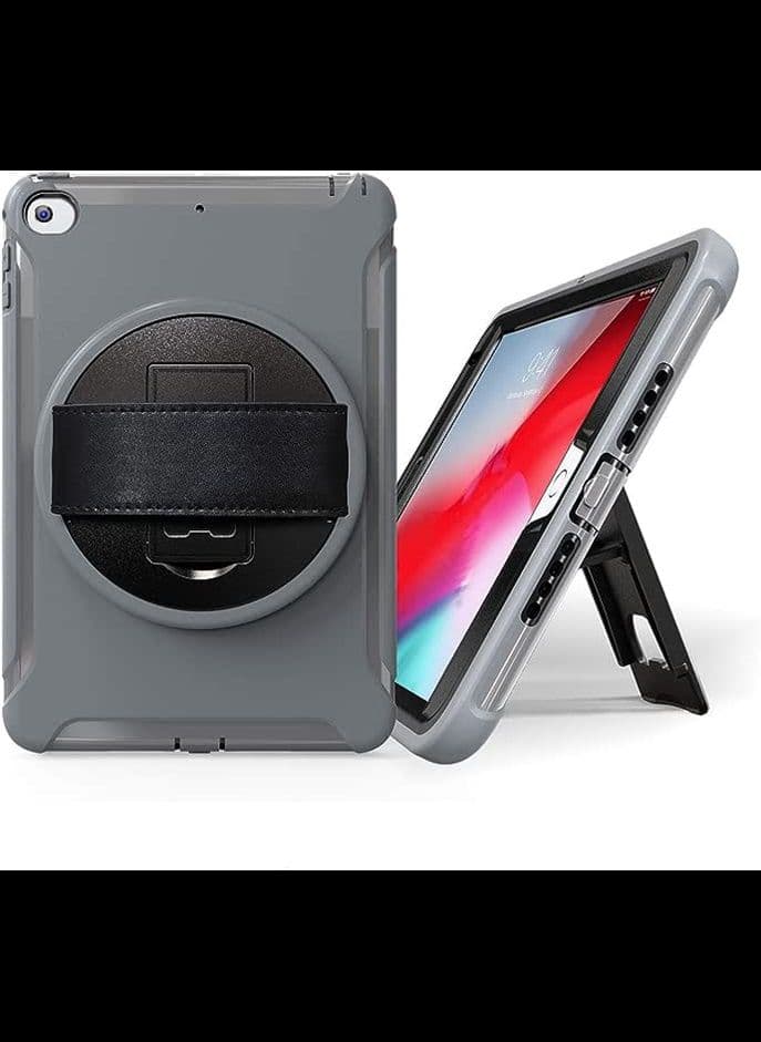 Rugged Case for iPad 9.7 inch A1893 iPad 6 6th Generation Shockproof Impact Resistant Cover iPad Rugged Case with Kickstand Full Body Protective Cover for kids Drop Protection Grey.