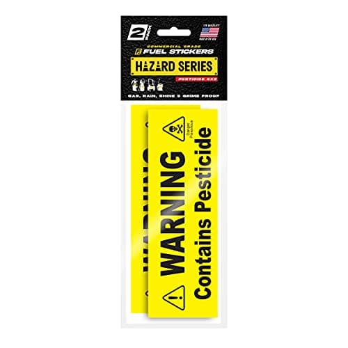 Pesticide Sticker Insecticide Sticker Warning Signage for Pump and Garden Sprayers Weather and Fade Resistant Extreme Stick Commercial Grade Pesticide Labels USA Made 2 Labels