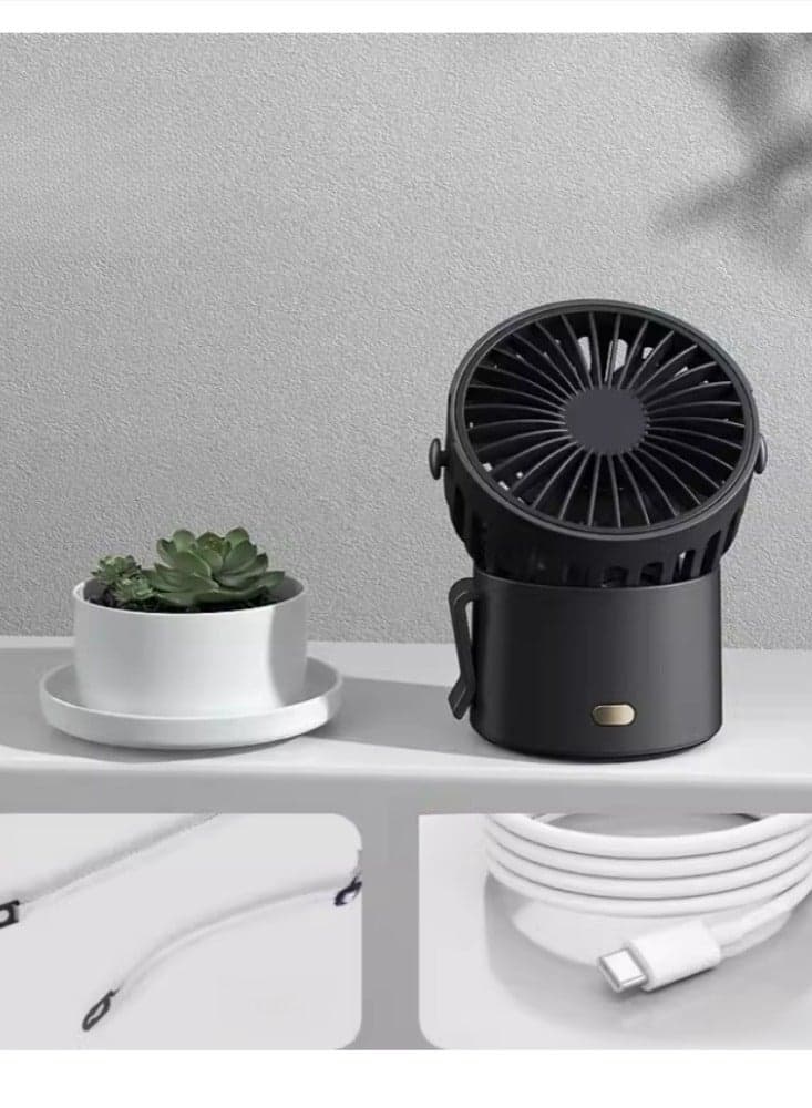 Mini Mini Neck Hanging Fan Charging Model Mini Portable Portable USB Clip Fan Neck Hanging Waist Outdoor Children's Silent Student Air Conditioner Handheld Ultra Silent Electric