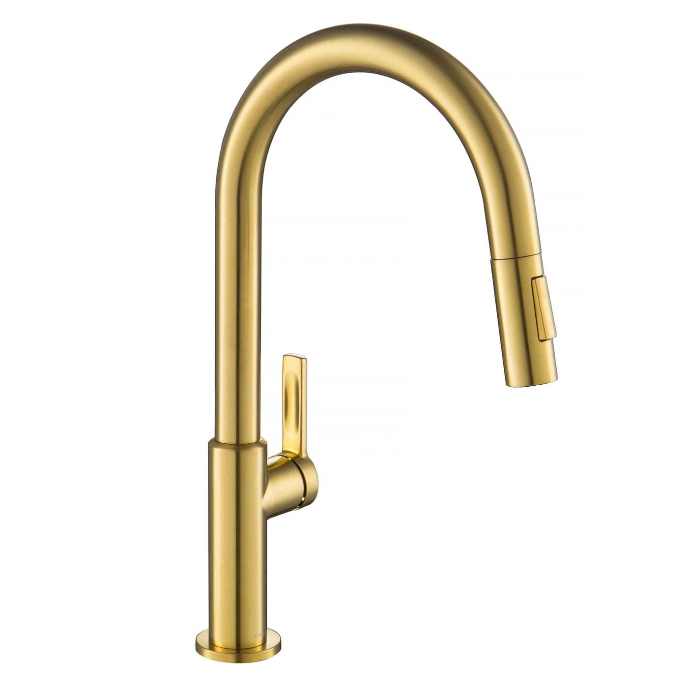 KRAUS Oletto Single Handle Pull Down Kitchen Faucet in SpotFree Brushed Brass KPF2820BB