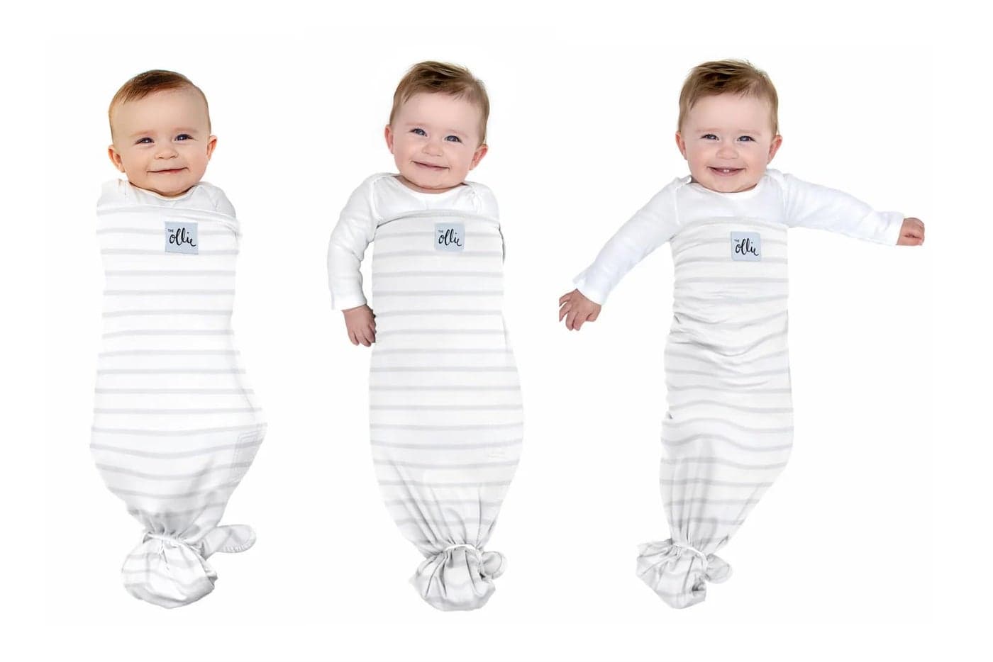 The Ollie Swaddle – Adjustable Baby Swaddle for Newborns | Pediatrician-Approved for Safe Sleep | Easy Closure | Arms-Out | Lightweight, Machine-Washable | Easy Diaper Access