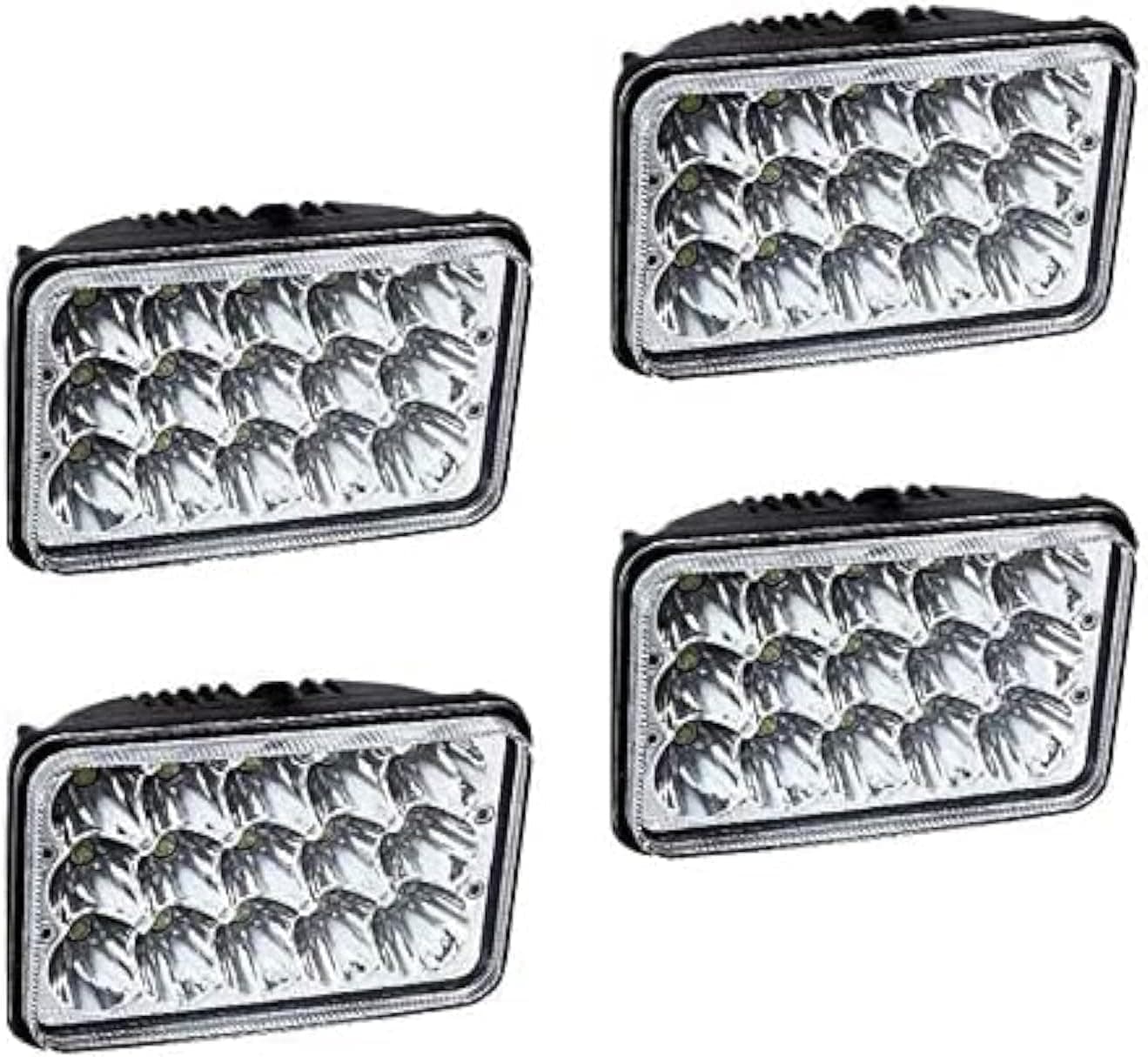 AMUNIESUN DOT Approved 4X6" Inch Sealed Beam LED Headlights for Kenworth T600 T800 / Peterbilt 357 378 379 - 4PCS