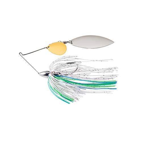 War Eagle Custom Lures Nickel Frame Tandem Willow Spinnerbait Blue Herring Skirt 1/2 oz.