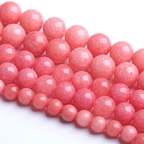6MM 60PCS Natural Stone Pink Jade Beads Rhodochrosite Chalcedony Beads for Jewelry Making DIY Bracelet 1 Strand