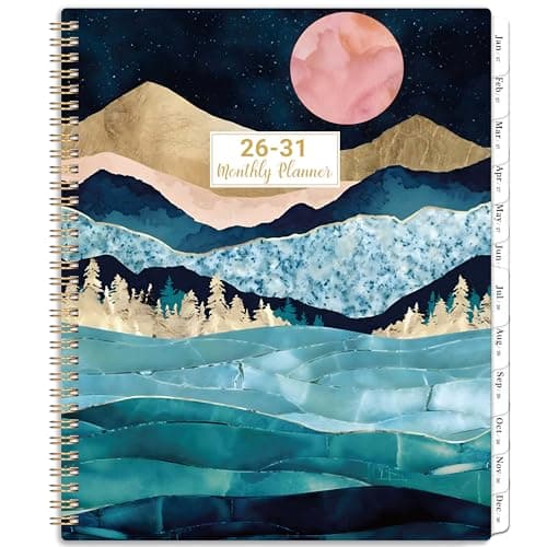Monthly Planner 20262031 5 Year Monthly Calendar 20262031 Jul2026 Jun2031 9 x 11 60 Months with Tabs DoubleSide Pocket Holidays Pages Elastic Closure