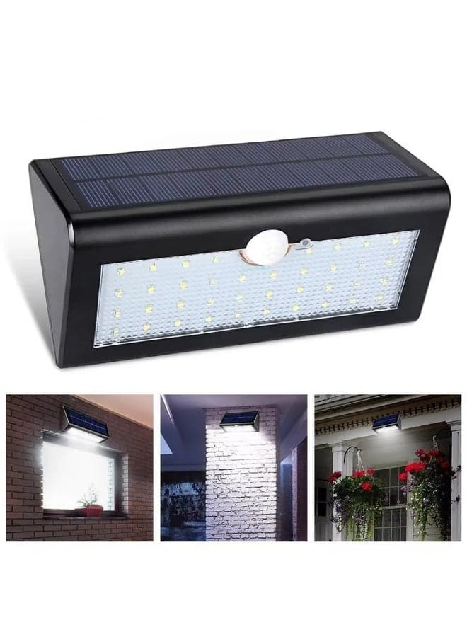 Solar Motion Sensor Light Outdoor, 38LED Waterproof Security Wall Light with 3 Modes, High Conversion Solar Panel 4400mAh Battery, Pathway Patio Garage Night Lights