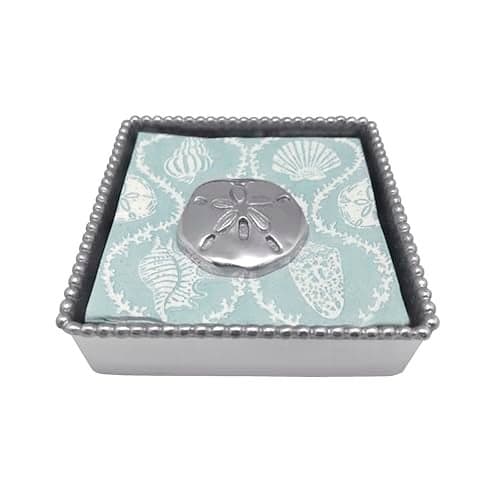Mariposa Sand Dollar Beaded Napkin Box