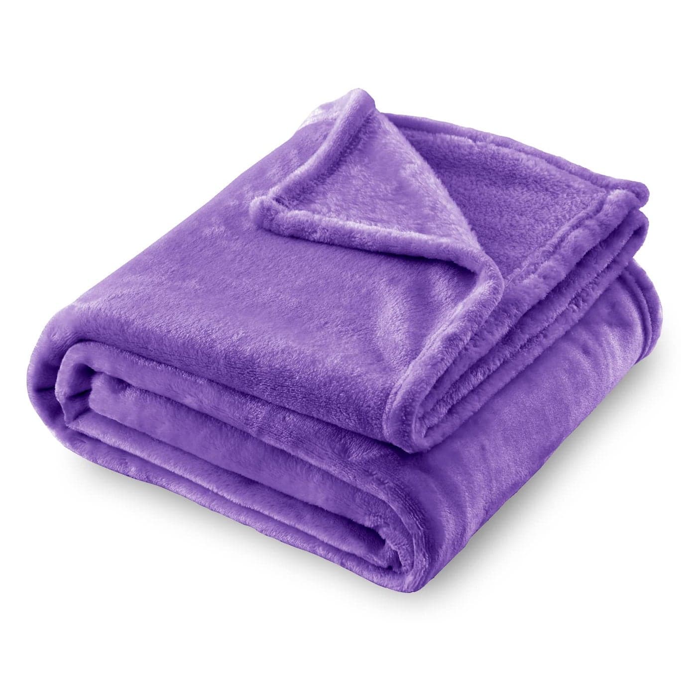 SOCHOW Flannel Fleece Blanket Twin Size All Season Lightweight Super Soft Cozy Blanket for Bed or Couch Purple 60inch X80