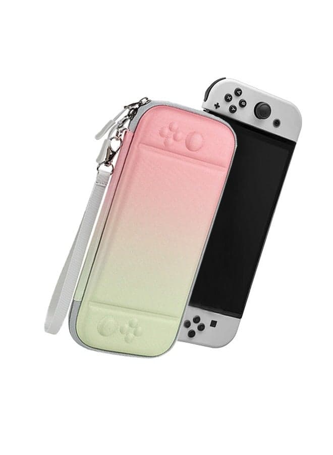 Carrying Case for Nintendo Switch OLED Model Slim Protective Sleeve with 10 Game Cartridges Travel Carry Case