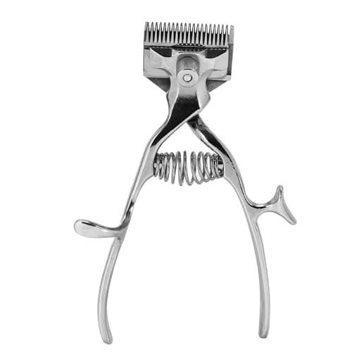 Nikou Manual Hair Clipper Stainless Steel Portable Hand Push Hair Cutter and Trimmer Barber Tool for Men Safe and Silent Operation for Home Haircuts