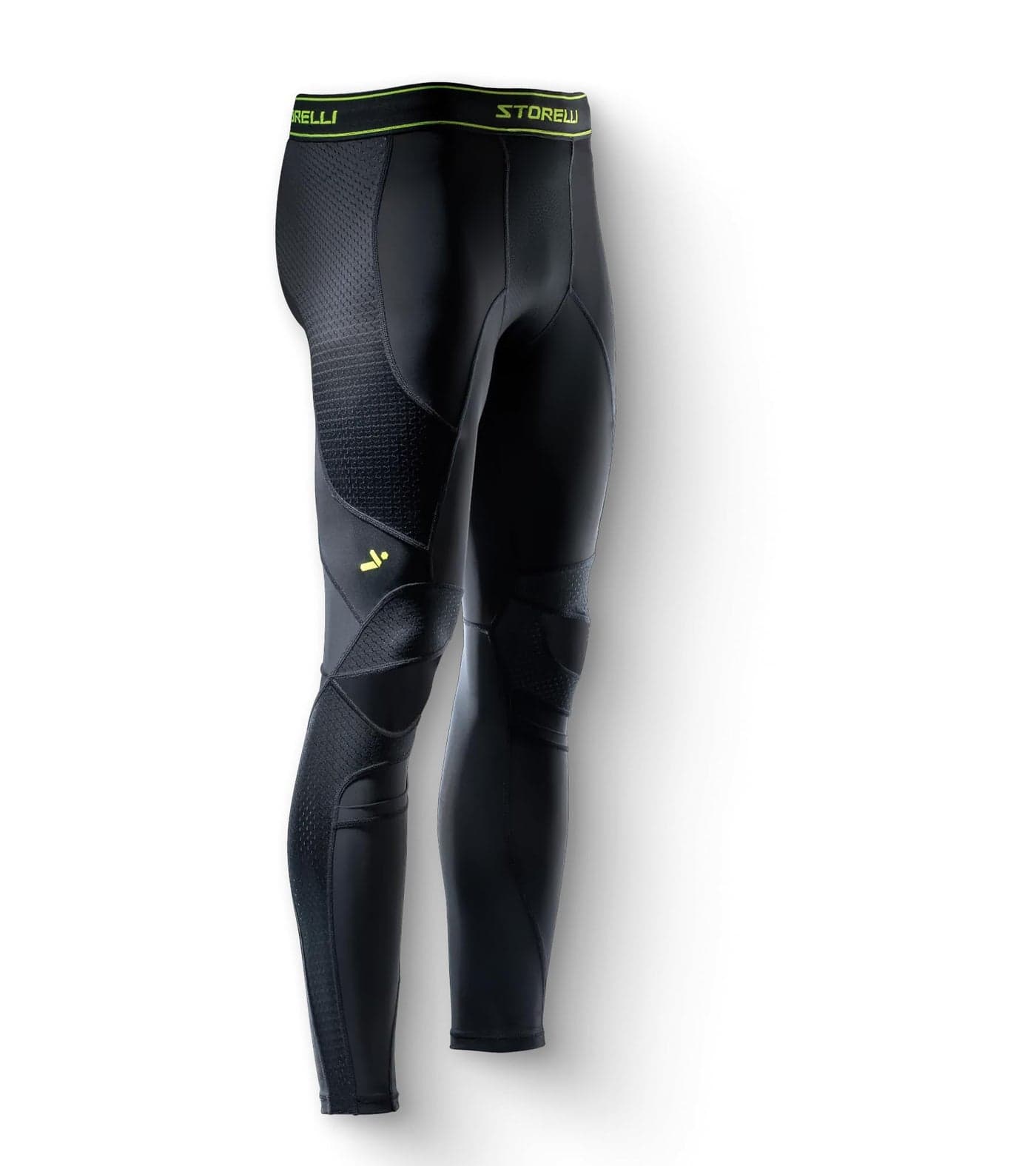 Storelli Men's BodyShield Turf Burn Leggings, Compression Soccer Leggings Protection with Shin Guard Pockets, Black, Extra Large
