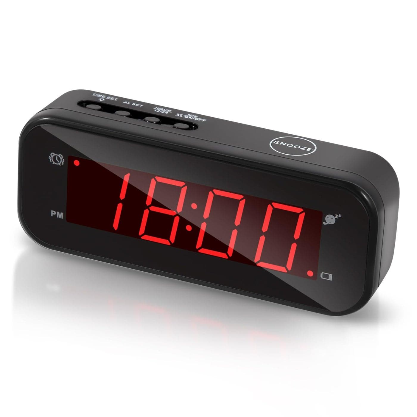 Timegyro Small Digital Clock Battery Operated LED Travel Alarm Clock Battery Powered with Snooze Cordless Brightness Adjustable 1224Hr Easy to Use