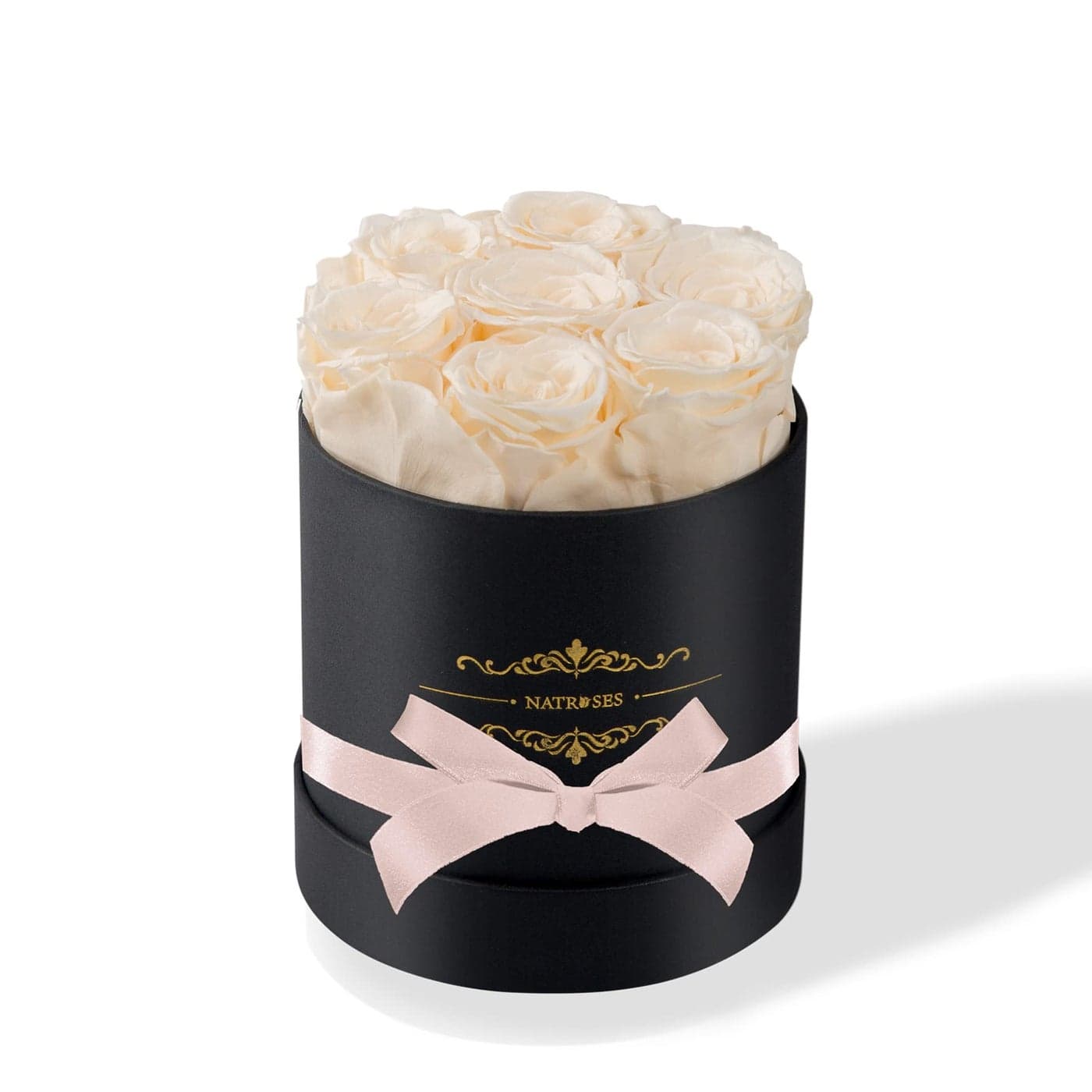 NATROSES 7 Piece Preserved Roses in a Box Preserved Flowers for Birthday Flower Gifts for Mothers Day Buttermilk