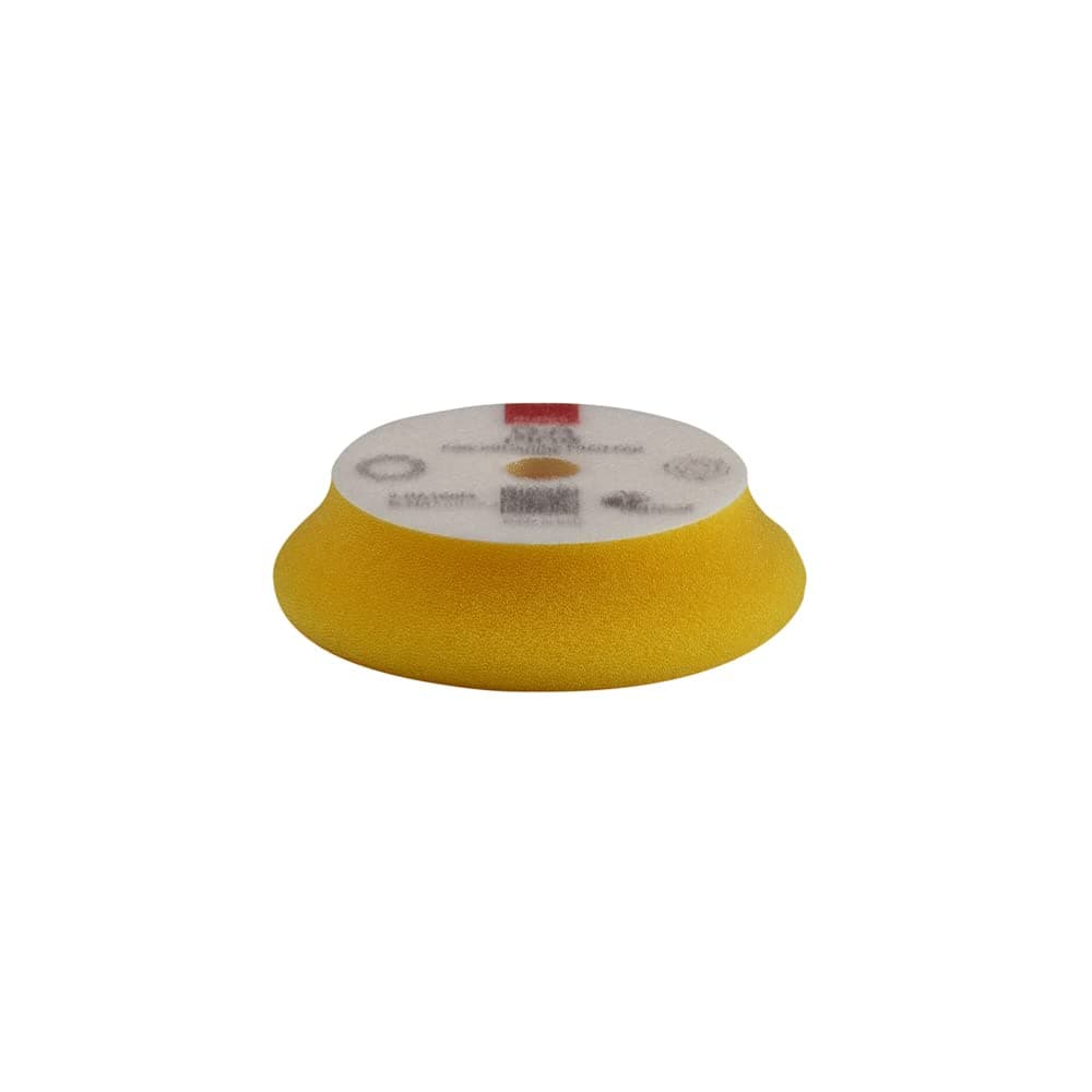 RUPES Orbital Foam Polishing pad for Car Sanding Polishing Waxing Dual Action Polisher Pad Car Cleaning Supplies for Compounding Yellow 80100mm Single Pad Fine