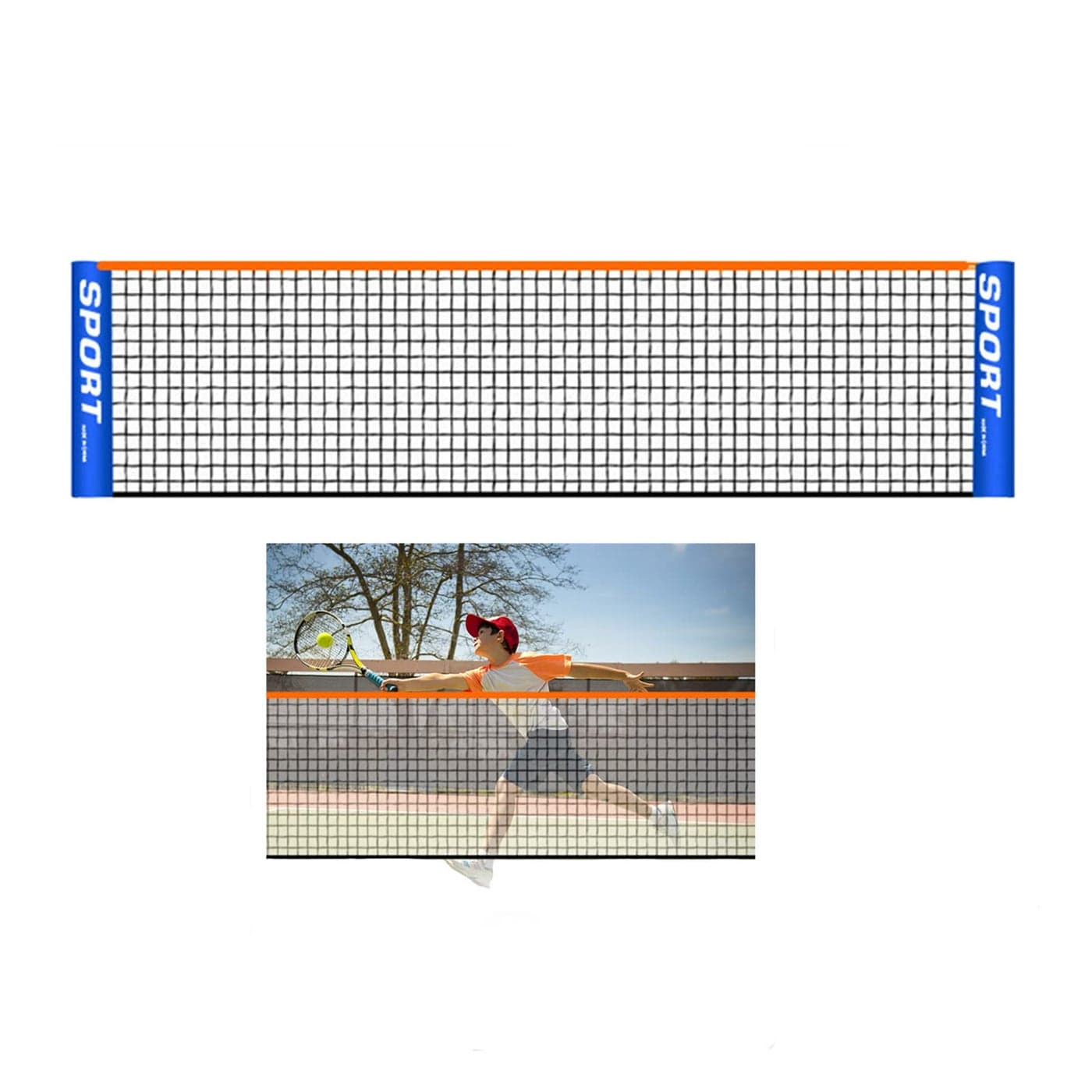 Portable Badminton Net Set for Tennis Soccer Tennis Kids Adult Volleyball Training Net IndoorOutdoor Sports Net for Garden Court Beach Backyard