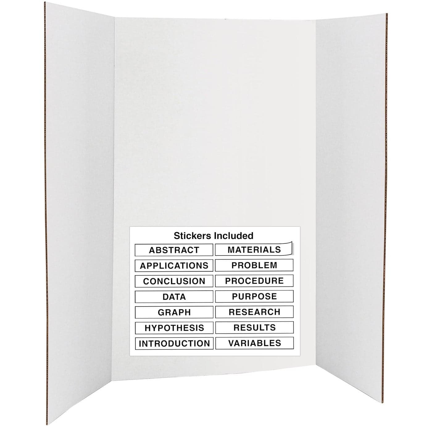White Tri-Fold Presentation Board 28" X 40" Corrugated Tabletop Display Exhibition Board Lightweight and Portable with Smooth Surface Great for school projects and business presentations - By Emraw