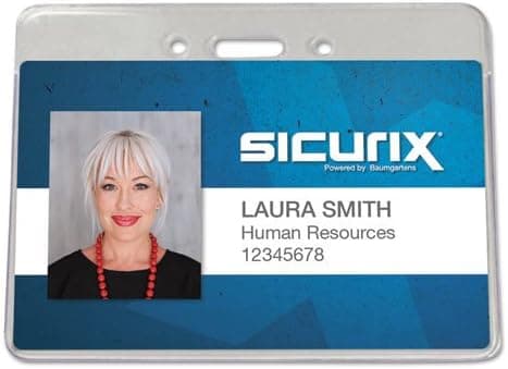 Sicurix Proximity Badge Holder Horizontal 4w x 3h Clear 50Pack