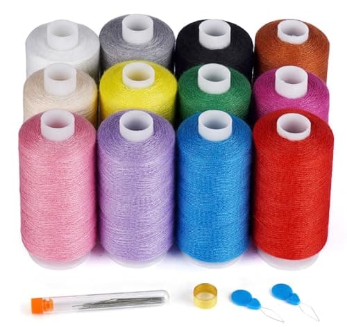 StiVerse 12 Colors Sewing Thread 700 Yards Thread for Sewing Hilos para Coser Polyester All Purpose Thread for Beginners Hand Stitching Quilting Travel Sewing Embroidery