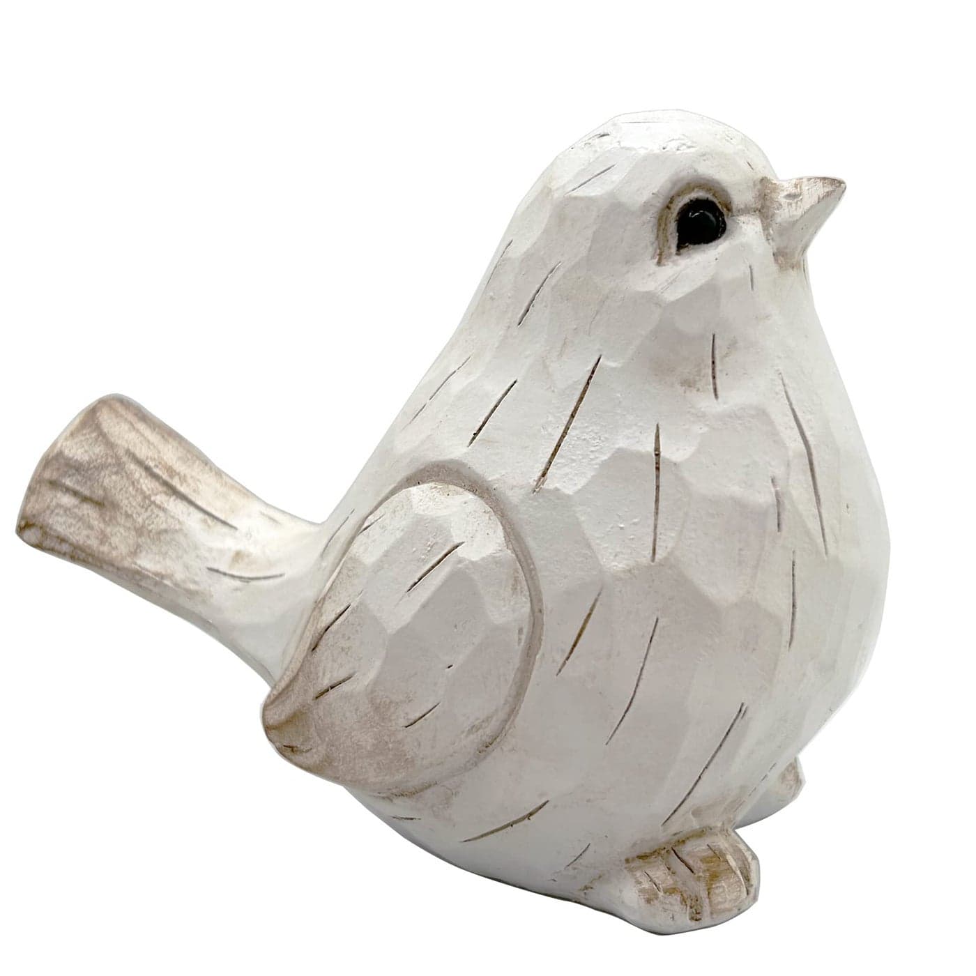 realideas New White Modern Farmhouse Bird Figurine Bird Statue Sculpture Carved Rustic Distressed Animal Bird Ornaments Home Decor Accents Collectible Bird Figurine Spring