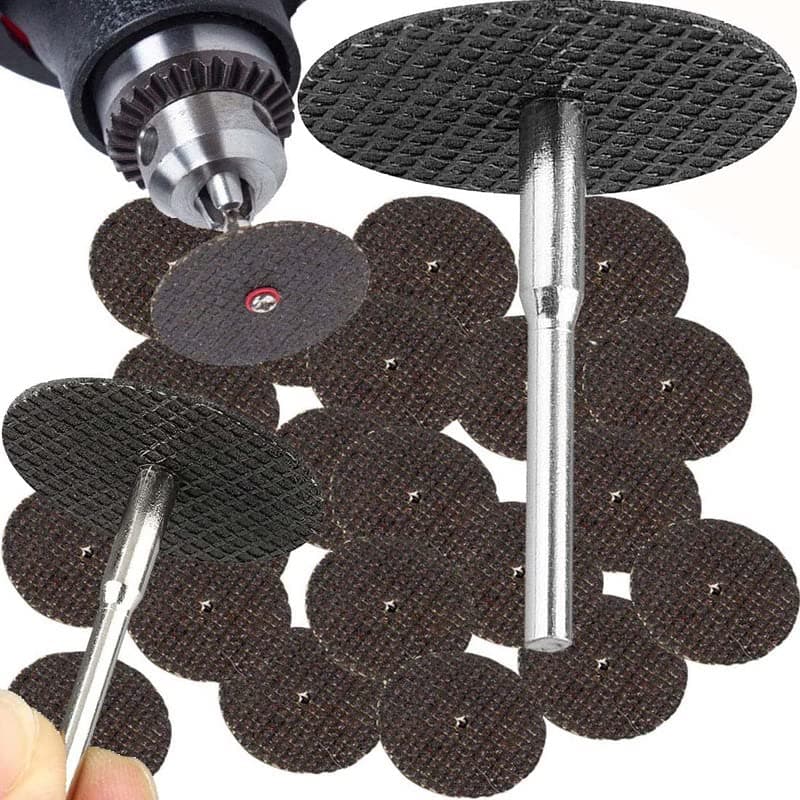 DIY Crafts Pack Of 20 Pcs Multi 2 Pcs MandrelConnecting Shank Abrasive 32mm Metal Cutting Disc Grinder Rotary Tool Kit Resin CirculPack Of 20 Pcs Multi 2 Pcs MandrelConnecting Shank
