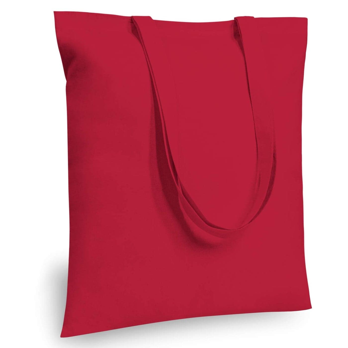 TOPDesign 24Pack Economical 16x15 Red Cotton Tote Bag Lightweight Medium Reusable Grocery Shopping Cloth Bags Suitable for DIY Advertising Promotion Gift Activity