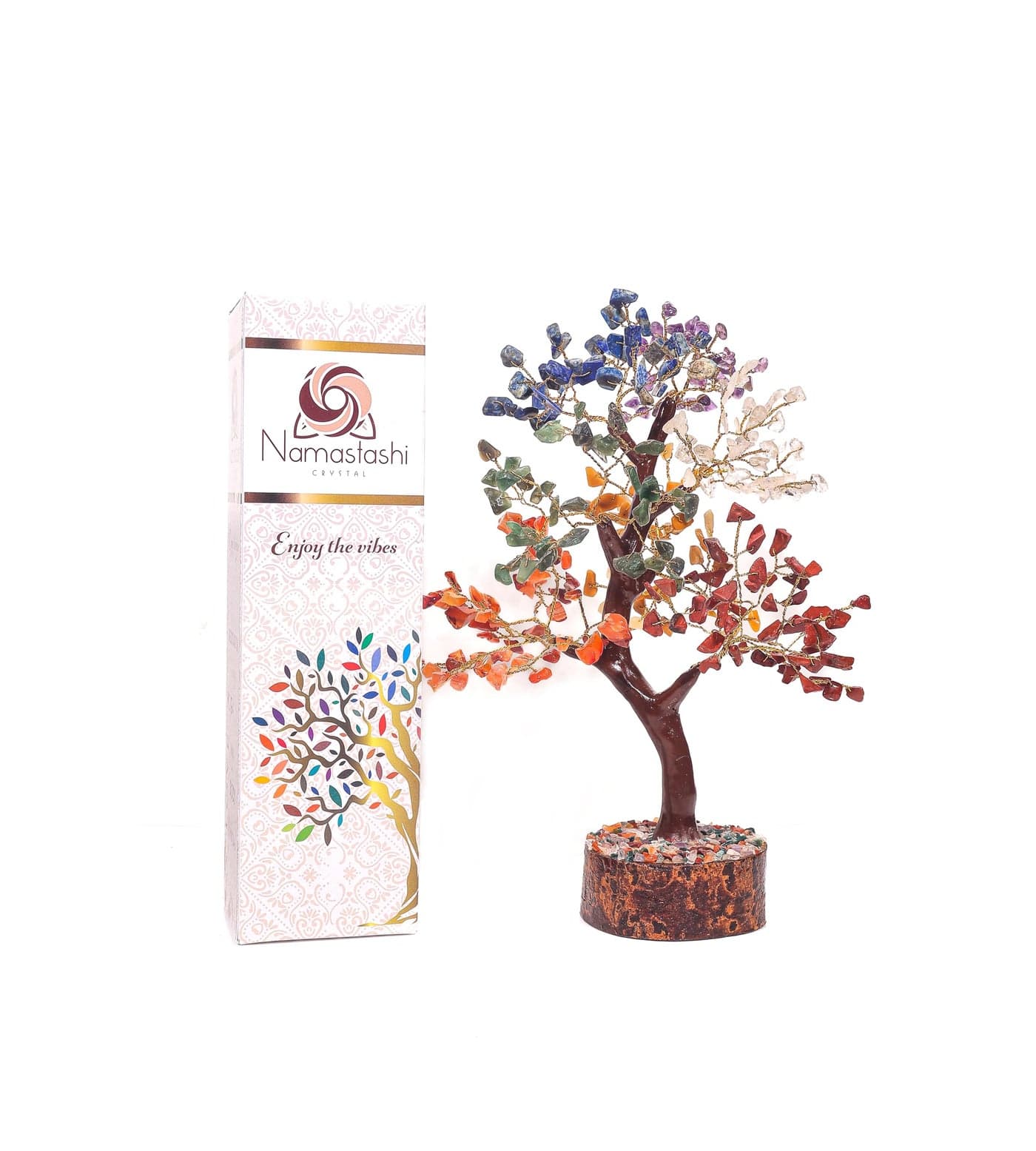 Seven Chakra Crystal Tree Feng Shui Money Tree for Wealth Positive Energy Chakra Decor 10 Inches Birthday Gift