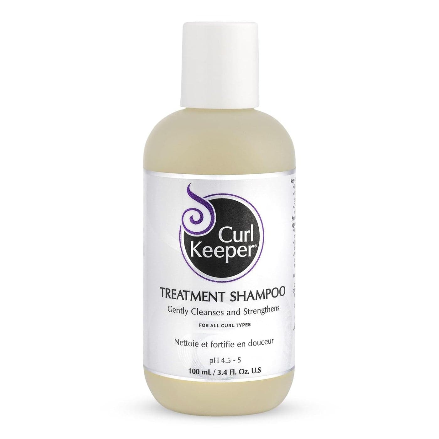 Curl Keeper Treatment Shampoo for Curly Hair, 3 Fl Oz - Daily Shampoo Gently Cleanses, Strengthens & Restores All Curl Types - Sulfate-Free Formula.