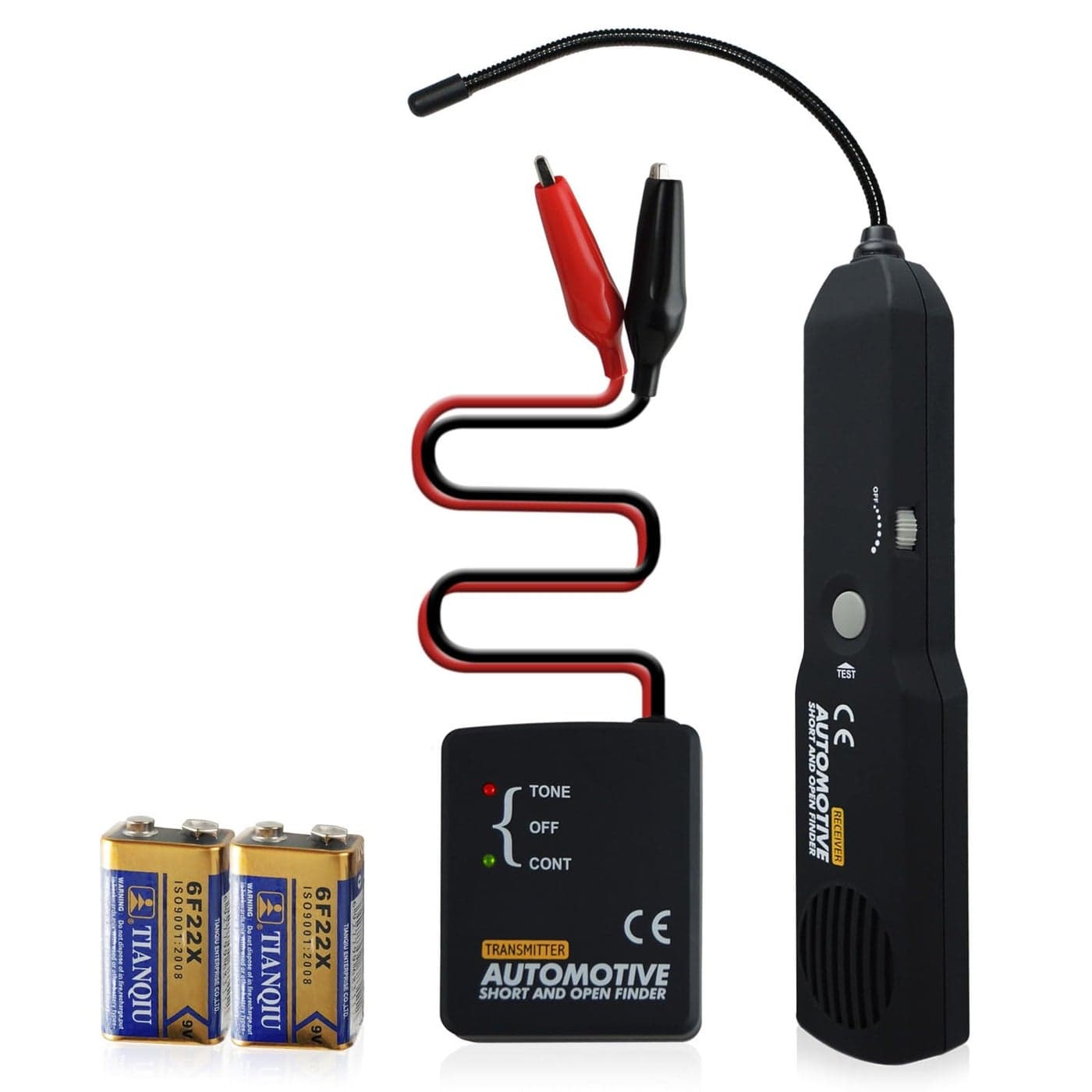 Automotive Electrical Open&Short Finder Circuit Tester Circuit Finder Detector Tone Generator Cable Wire Breaker Tracker Circuit Fault Finder DC 6-42V Car Diagnostic Tool