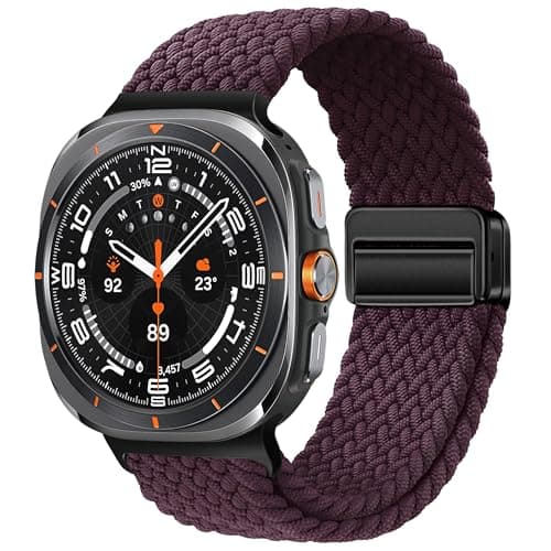 XMUXI Compatible with Samsung Galaxy Ultra Watch Strap 47mm Magnetic Nylon Replacement Bands for Galaxy Ultra Braided Sport Loop Women Men One Click 2025 2024(No Watch)
