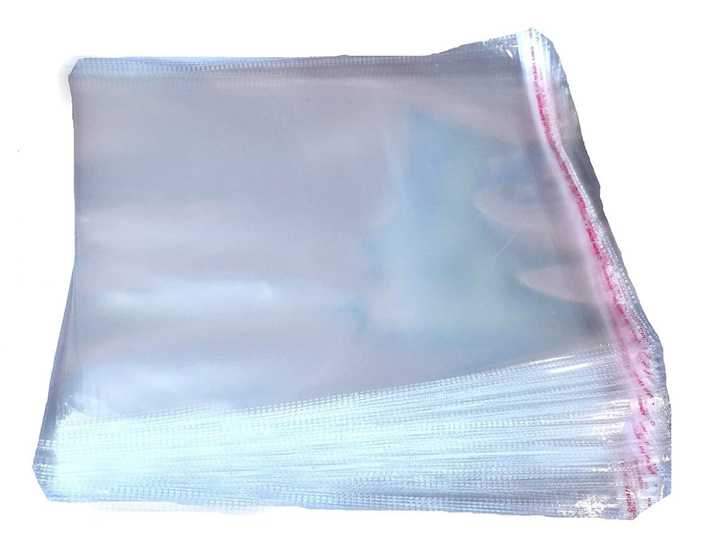 Kashvi Enterprises 50 Pcs Transparent Polythene Bags for Saree Packing Clothes Large Size Saree Polybag Clear Cover Sealable, Self Adhesive BOPP Pouches with 2 Inch Base (10 * 14'' Inch), Plastic